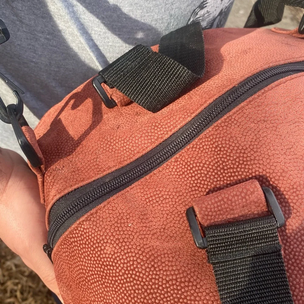 Rare 90s Textured Coca Cola Basketball Shaped Novelty Gym Bag